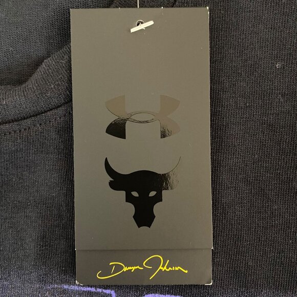 Under Armour Project Rock Wolf Graphic Shirt Black Men's Medium Short-Sleeve New - Picture 10 of 15